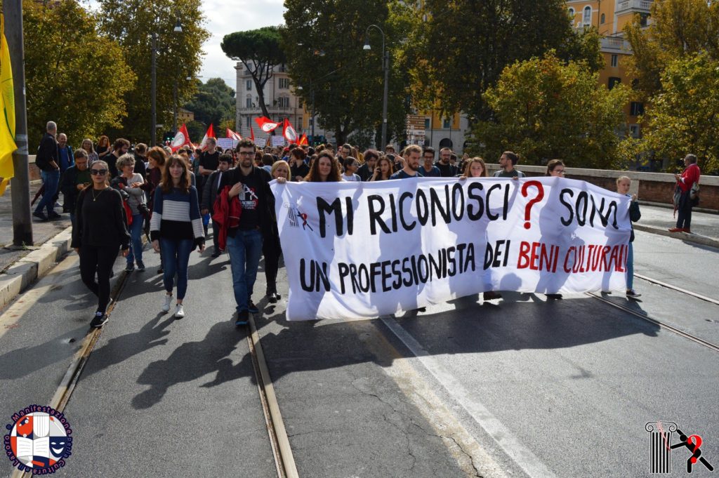 Uno scatto dalla Manifestazione per la Cultura e il Lavoro, Roma 6 ottobre 2018